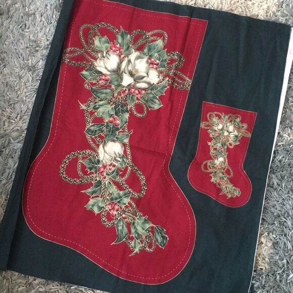 Magnolia Stocking  Fabric Craft Panel - Picture 1 of 8